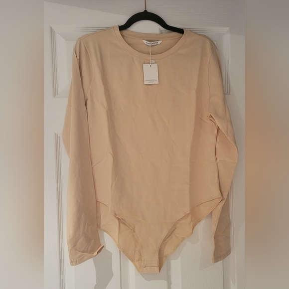 mangopop long sleeve  bodysuit loose fit nude - Picture 5 of 9